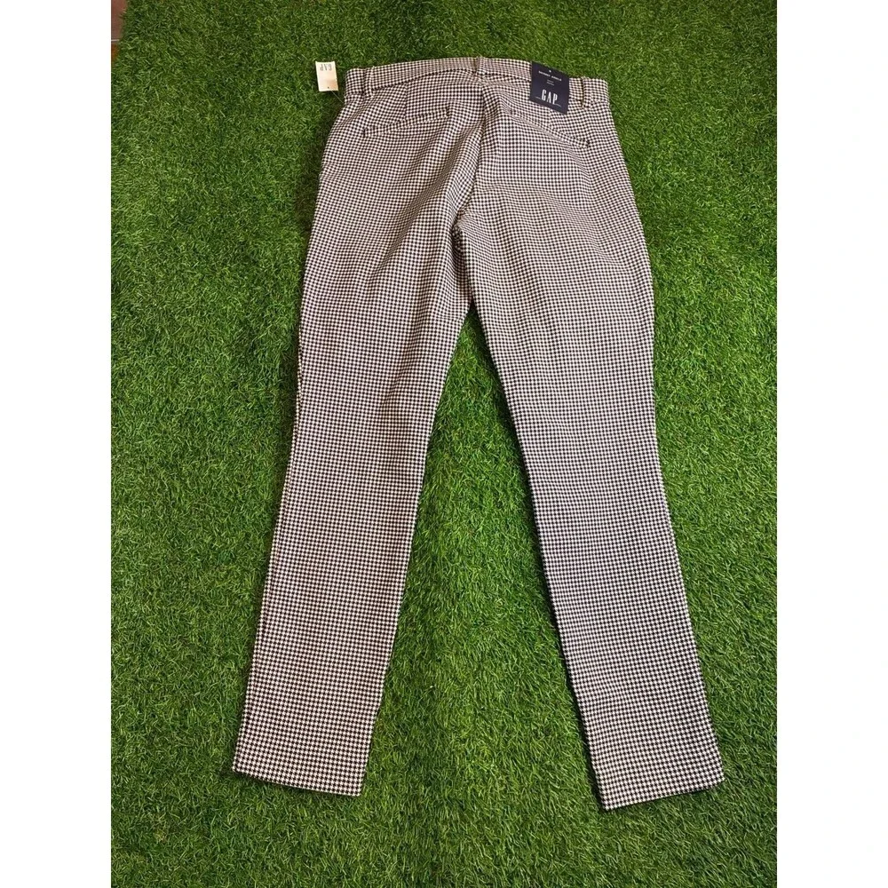 GAP Signature Skinny Ankle Pants Women’s Size 6 NWT Black White Houndstooth